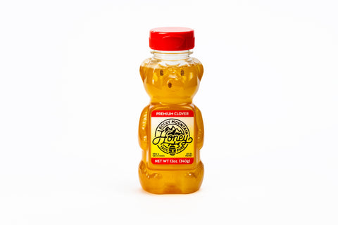 (Case of 12) 12 oz. Clover Honey Bear