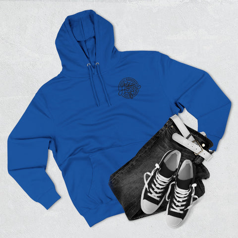 Rocky Mountain Honey Hoodie — 100% Pure Bee Logo Fleece Pullover