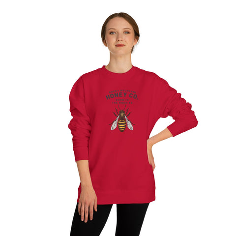 Honey Co. Bee Graphic Sweatshirt — Rustic Mountain Beekeeper Crewneck