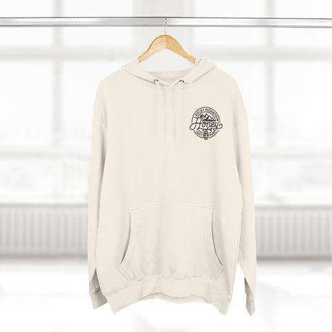Rocky Mountain Honey Hoodie — 100% Pure Bee Logo Fleece Pullover