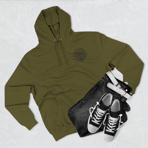 Rocky Mountain Honey Hoodie — 100% Pure Bee Logo Fleece Pullover
