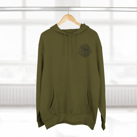 Rocky Mountain Honey Hoodie — 100% Pure Bee Logo Fleece Pullover