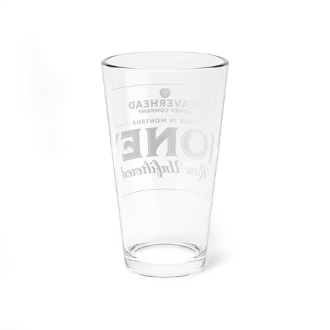 Honey Label Mixing Glass – 16oz Branded Pint for Cocktails & Kitchen Use