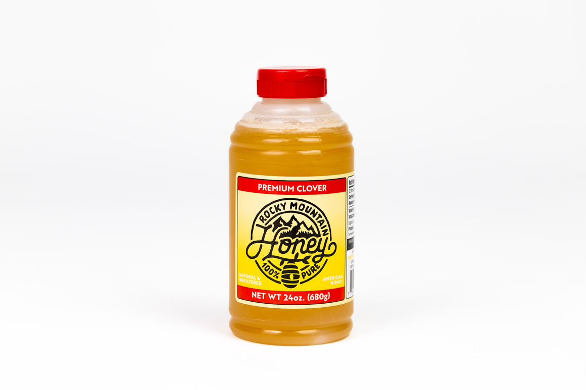 (Case of 12) 24 oz. Clover Honey Squeeze Bottle