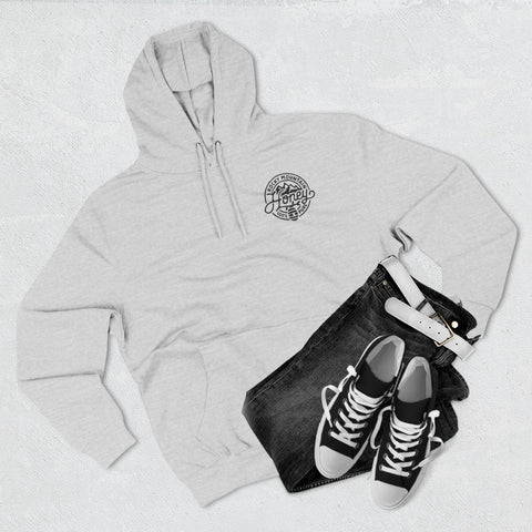 Rocky Mountain Honey Hoodie — 100% Pure Bee Logo Fleece Pullover