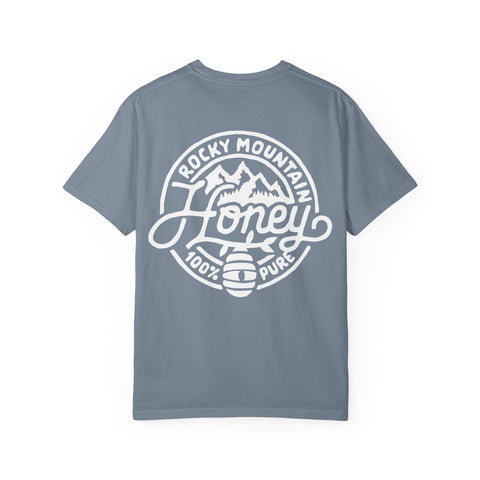 Rocky Mountain Honey T-Shirt — 100% Pure Beekeeper Logo Tee