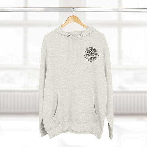 Rocky Mountain Honey Hoodie — 100% Pure Bee Logo Fleece Pullover