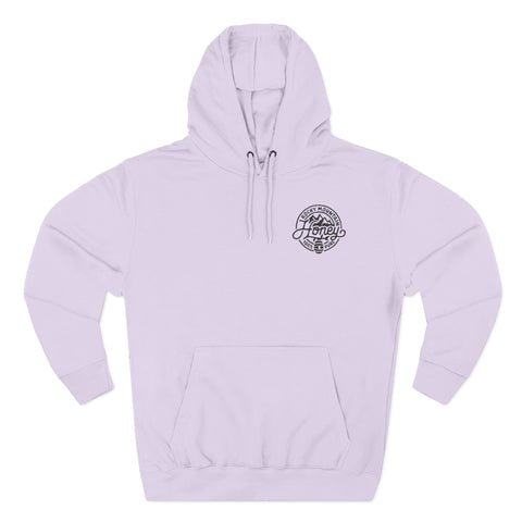 Rocky Mountain Honey Hoodie — 100% Pure Bee Logo Fleece Pullover