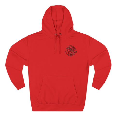 Rocky Mountain Honey Hoodie — 100% Pure Bee Logo Fleece Pullover