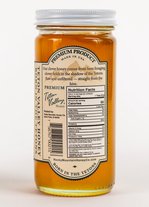 Teton Valley High Mountain Clover Honey 10.5oz