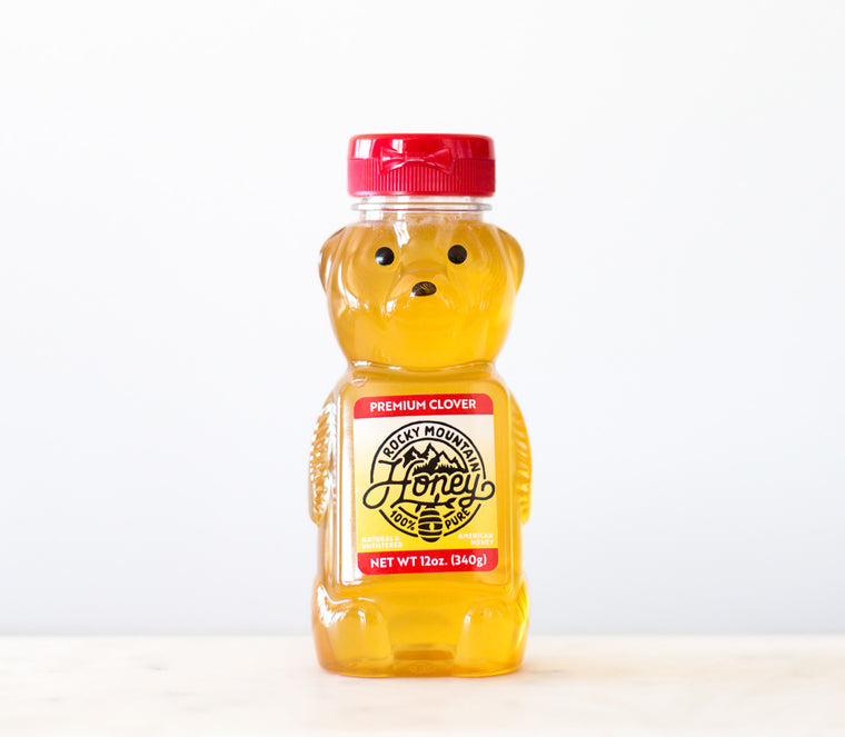 (Case of 12) 12 oz. Clover Honey Bear